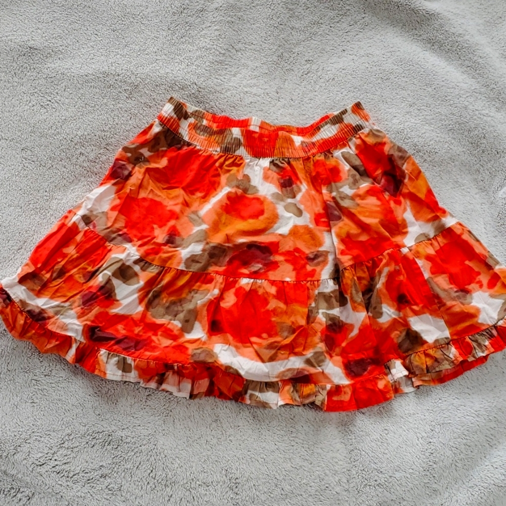 Medium orange short Vero Moda circle skirt